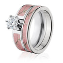 Realtree AP Pink Camo Wedding Ring Bridal Set - Camo Ever After