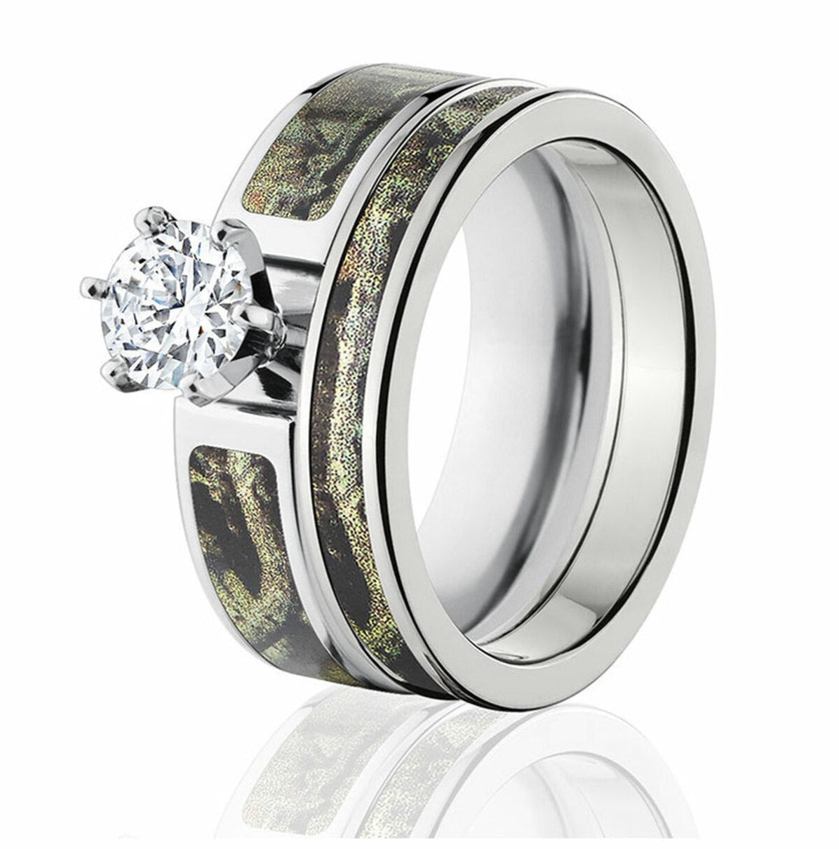 Mossy Oak Breakup Infinity Camo Ring Set for Her - Camo Ever After