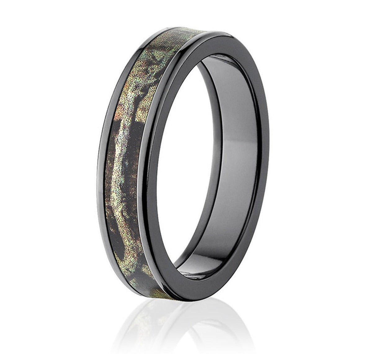 Mossy Oak Break Up Infinity Black Camo Ring - Pick Width - Camo Ever After