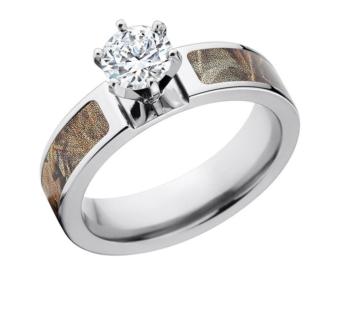 Realtree Max 4 Camo Engagement Ring - 1CT 6mm - Camo Ever After