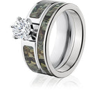 Realtree Timber Camo Ring Bridal Set for Her - Camo Ever After