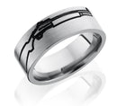 Gun Pattern Hunting Ring - Titanium 8mm - Camo Ever After