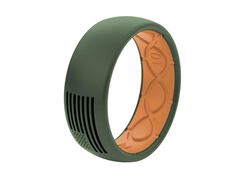 American Flag Silicone Ring - Moss Green/Orange 