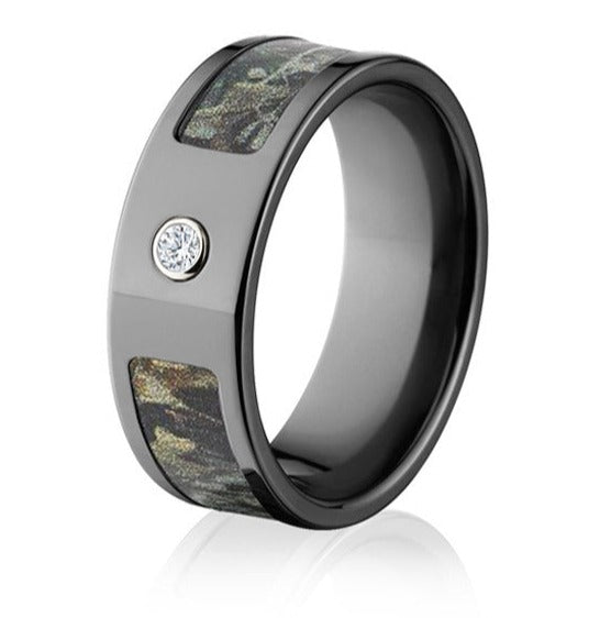 Real Diamond Camo Ring for Men