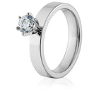 Cobalt Engagement Ring 1/2 Ct - 4mm 