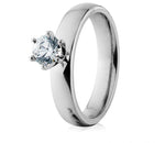 Cobalt Engagement Ring 1/2 Ct - 4mm 