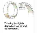 Damascus Steel Ring Domed 3mm 