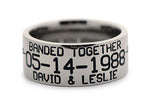 Duck Band Wedding Ring with Laser Carved Ducks 