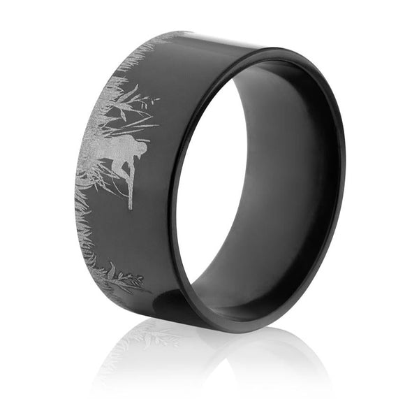 Duck Hunter Laser Engraved Ring - 10mm - Camo Ever After