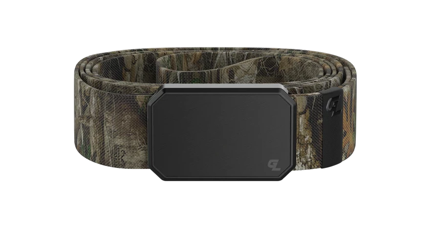 Camo Belt - Black Buckle, Realtree Edge Band 