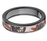 Pink Camo Ring in Black Zirconium - 5mm Mossy Oak Breakup 