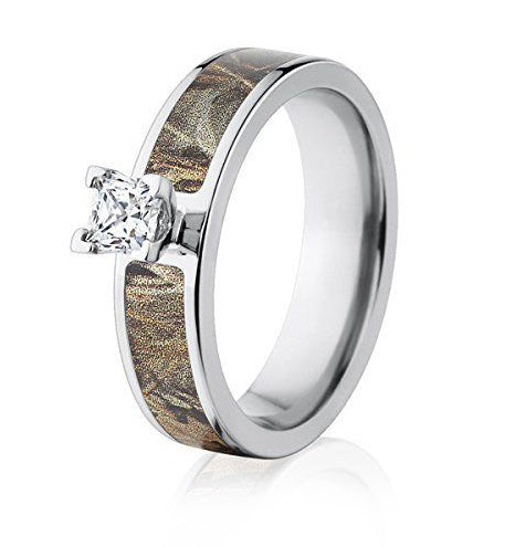 Realtree Max 4 Camo Engagement Ring - 1/2CT 6mm - Camo Ever After