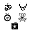 Military Wedding Ring in Black Tungsten - Choose Logo 