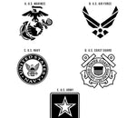 Military Wedding Ring in Black Tungsten - Choose Logo 