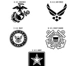 Military Wedding Rings Tungsten - Choose Logo 8mm or 10mm 