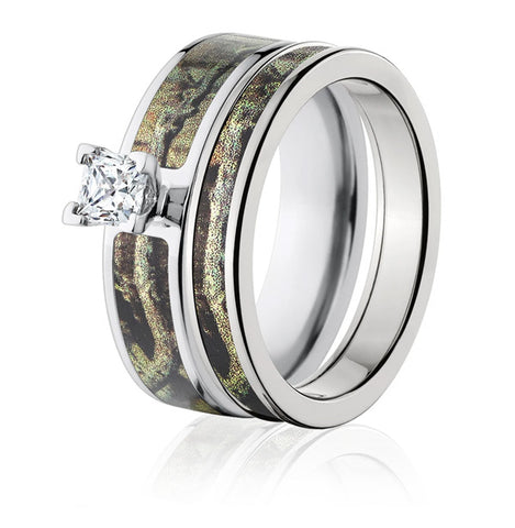 Mossy Oak Breakup Infinity Camo Ring Set for Her