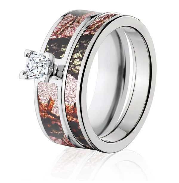 Mossy Oak Pink Breakup Camo Ring Set 