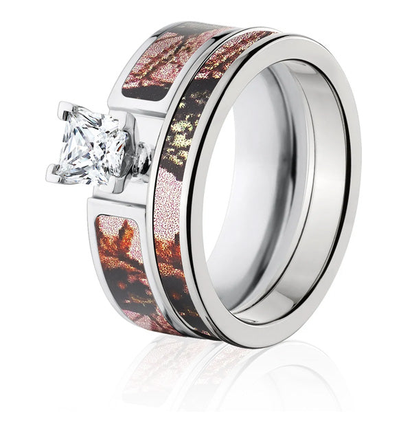 Mossy Oak Pink Breakup Camo Ring Set 