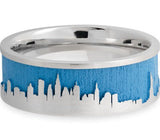 New York Skyline Ring with Blue Sky 