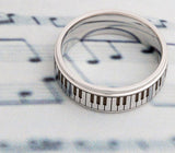 Piano Keys Ring - Cobalt 8mm 