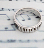 Piano Keys Ring - Cobalt 8mm 