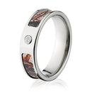 Mossy Oak Pink Breakup Camo Ring & Real Diamond - 6mm - Camo Ever After