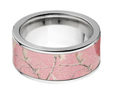 Pink Realtree Ring for Her - 10mm Titanium 