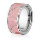 Pink Realtree Ring for Her - 10mm Titanium - Camo Ever After