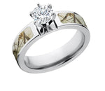 Realtree AP Snow Camo Engagement Ring 1CT - 6mm 