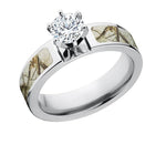 Realtree AP Snow Camo Engagement Ring 1CT - 6mm 