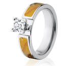 Realtree Orange Camo Engagement Ring 6mm 