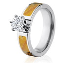 Realtree Orange Camo Engagement Ring 6mm 