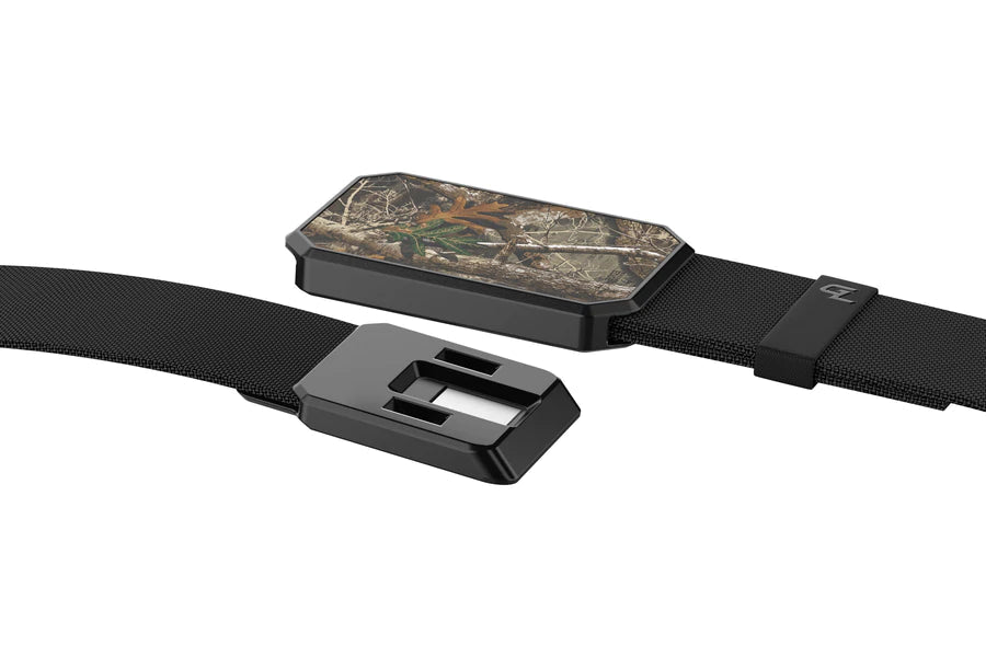 Camo Belt - Realtree Edge Buckle/Black Band 