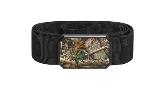 Camo Belt - Realtree Edge Buckle/Black Band 