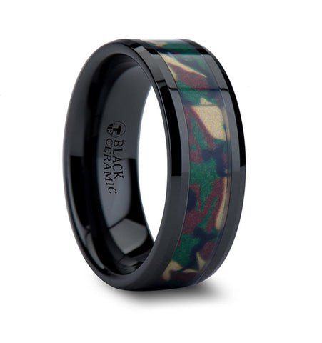 Military Camo Style Wedding Ring