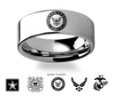 Military Logo Wedding Ring