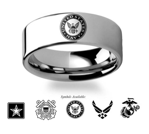 Military Logo Wedding Ring