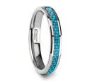 Blue Carbon Fiber Wedding Ring