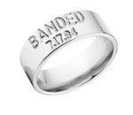 Duck Band Ring in Titanium 8mm - Customizable with Date 