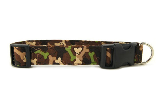 Dog Bone Camo Dog Collar 