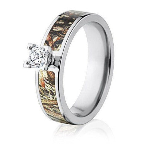 Mossy Oak Duck Blind Engagement Ring - Pick Stone