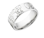 Duck Band in Titanium 8mm Wide - Customizable 