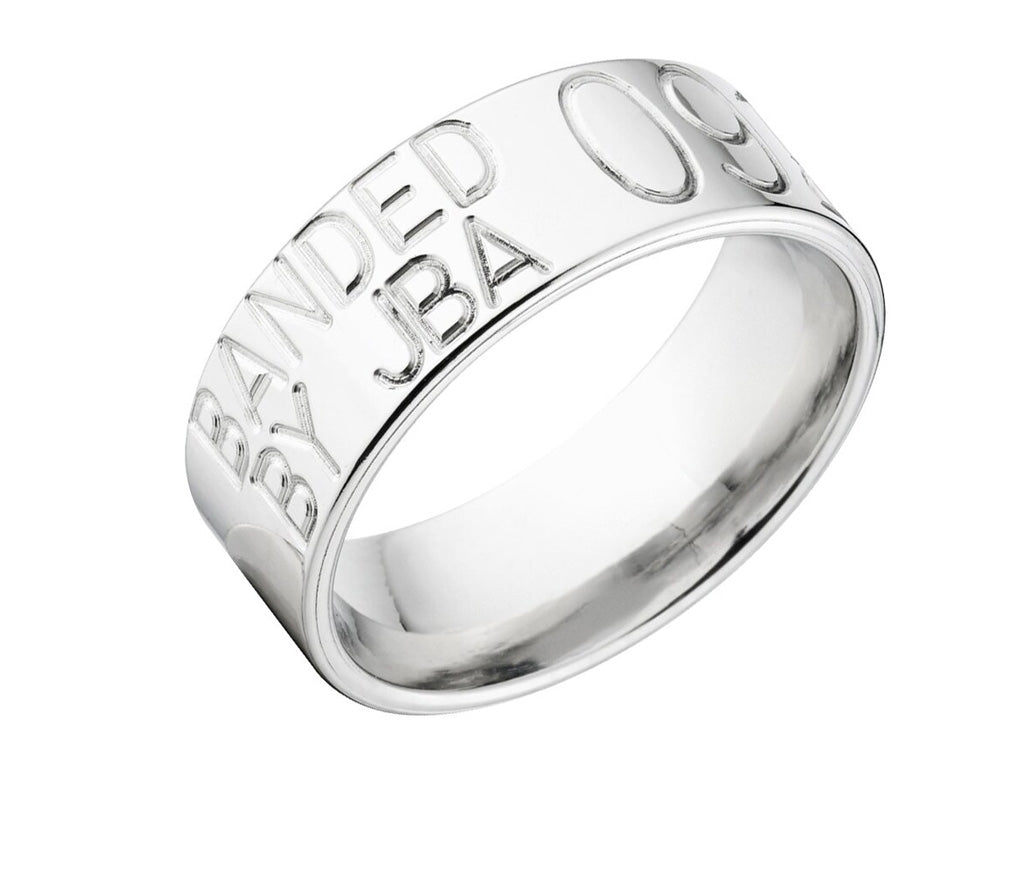 Duck Band in Titanium 8mm Wide - Customizable 