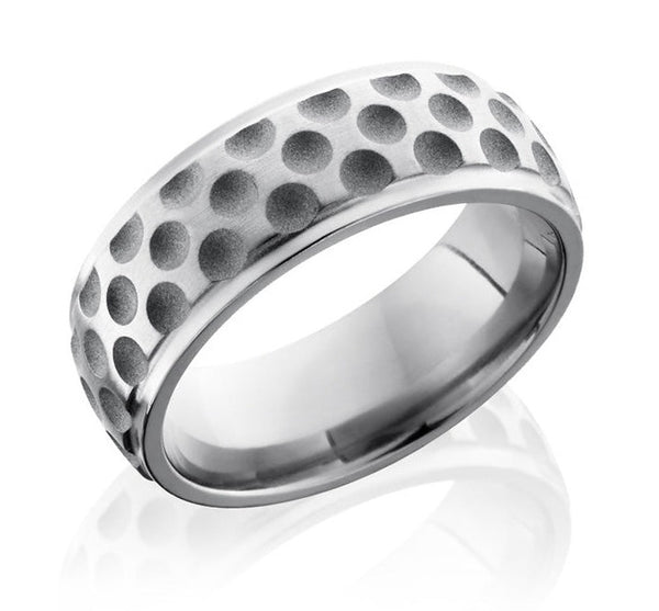 Golf Ball Pattern Ring - Titanium 8mm - Camo Ever After