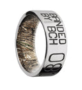 Cobalt Chrome Duck Band 8mm with Mossy Oak Duck Blind Sleeve - Camo Ever After