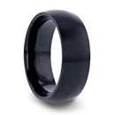 Classic Black Titanium Domed Ring - 6mm or 8mm 