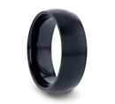 black titanium domed wedding ring