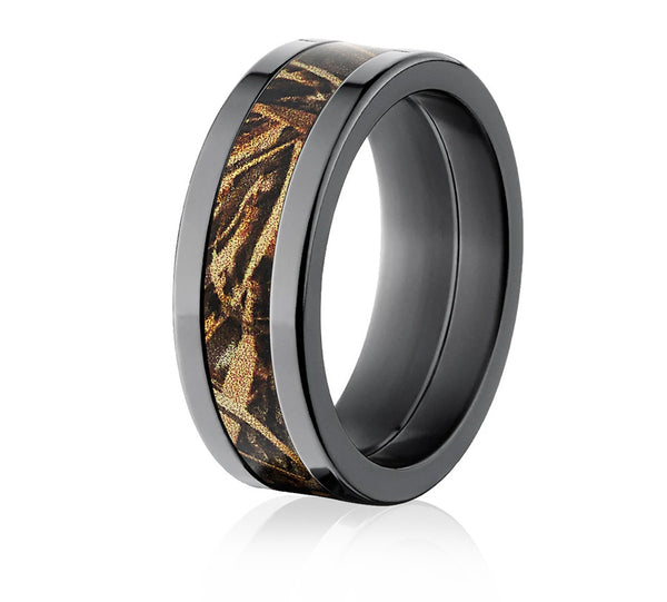 Realtree Max 5 Black Camo Ring - Pick Width - Camo Ever After