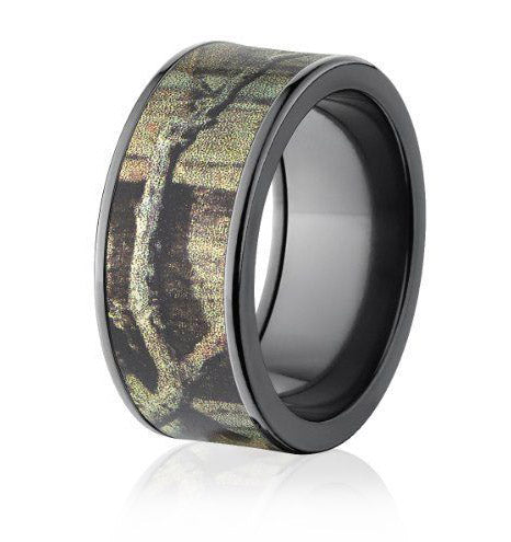 Mossy Oak Break Up Infinity Black Camo Ring - 10mm - Camo Ever After