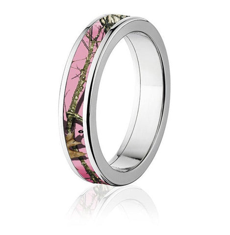 Womens Pink Camo Ring - Mossy Oak Break Up 5mm